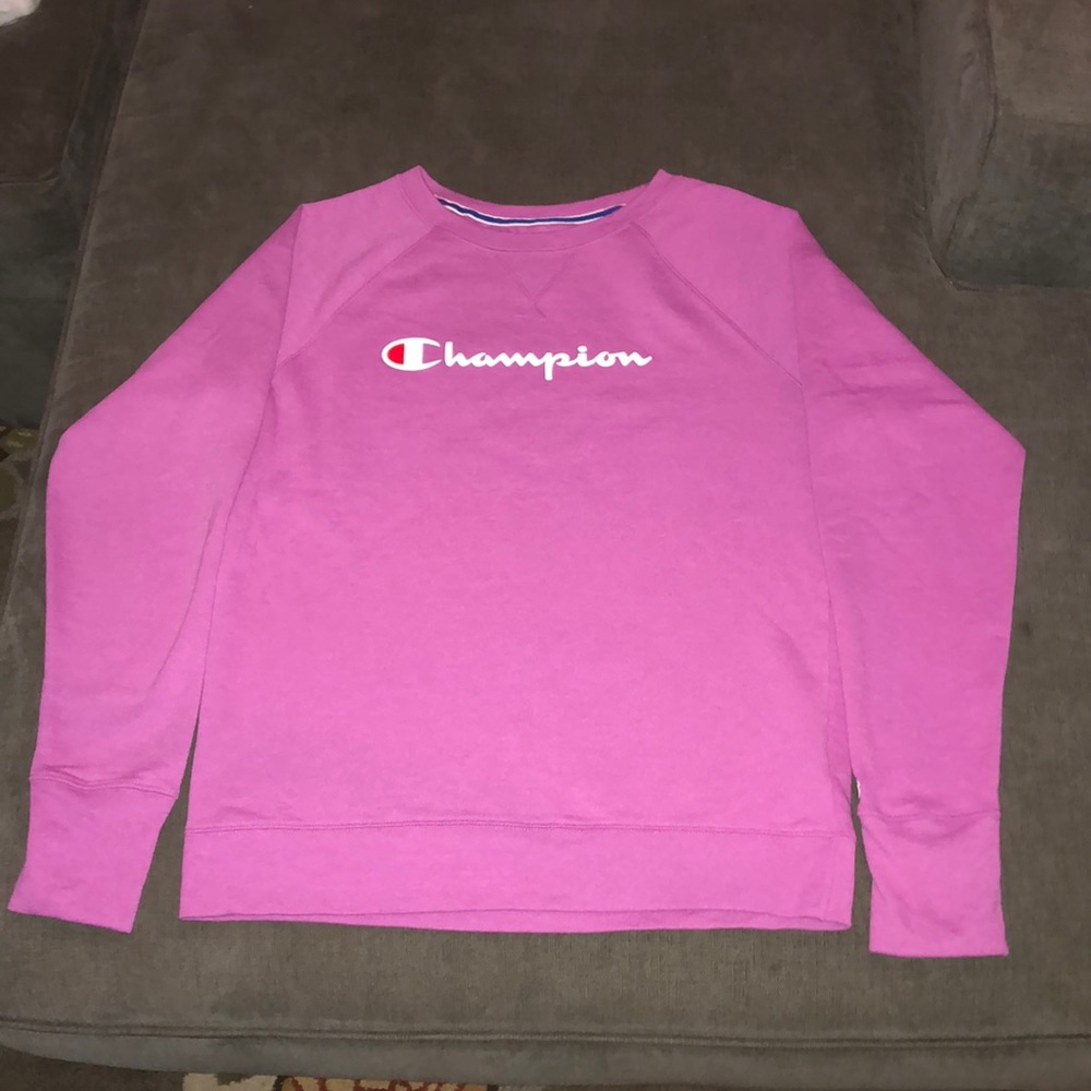 Women’s Champion Crewneck Pink Size M Medium - Picture 2 of 4